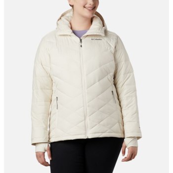 Columbia Heavenly Hooded Plus Size, Chamarras Creme Para Mujer | 057281-WZH